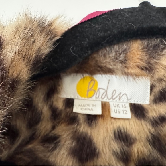 Boden Animal Print Faux Fur Coat - Picture 9 of 9